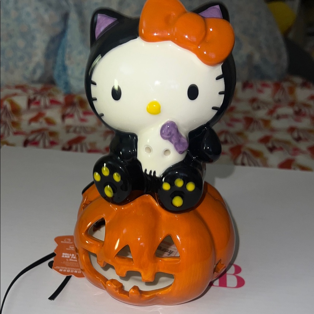 Hello Kitty Halloween Figurine with Orange and Black